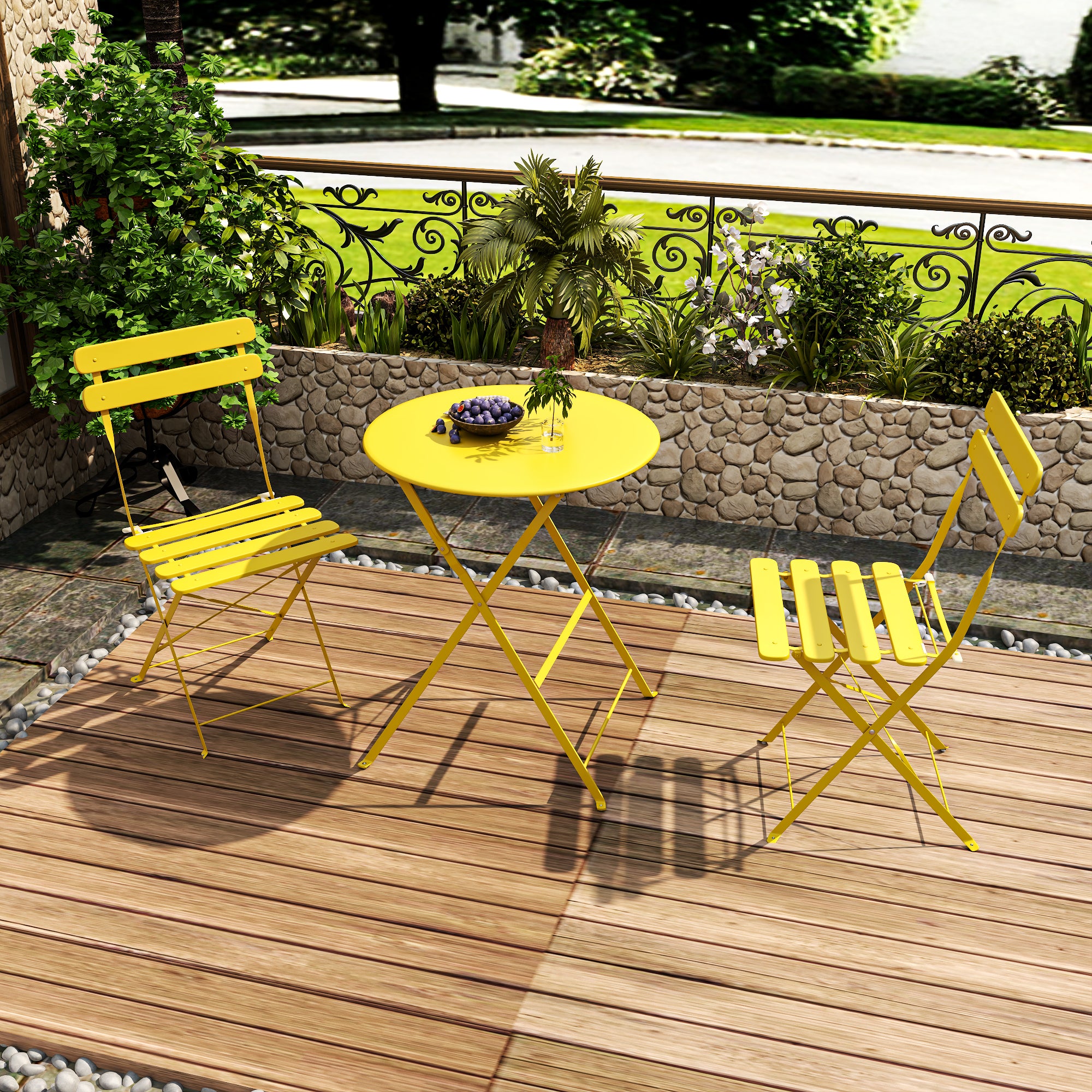 Bistro Table and Chairs Set of 2 - 3 Piece Outdoor/Indoor Set