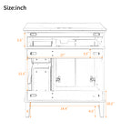30" Bathroom Vanity with Ceramic Sink