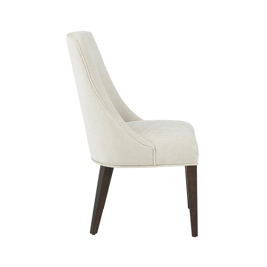 Beever Wood Chenille Dining Chair Set of 2