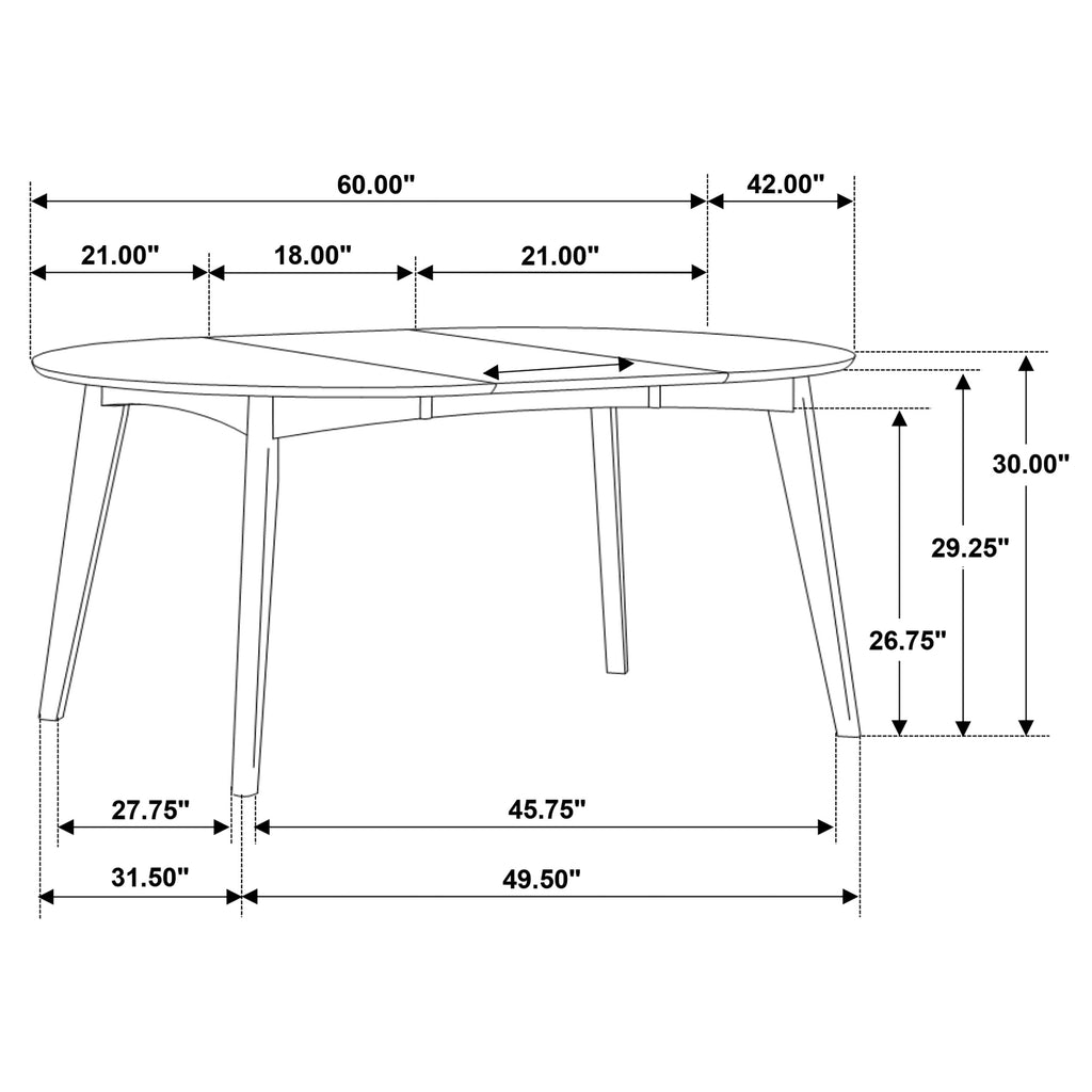 Thomson Dark Oval Dining Table