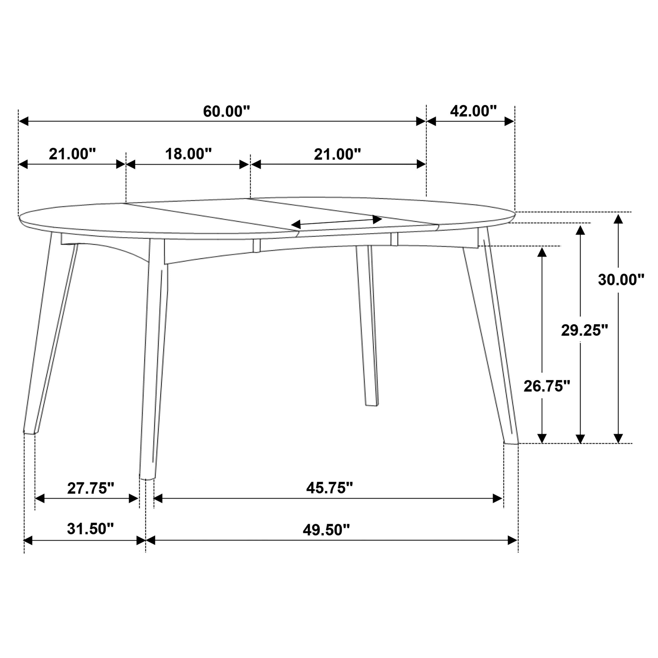 Thomson Dark Oval Dining Table