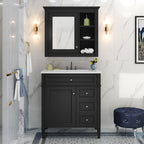 30" Bathroom Vanity with Top Sink and Storage Cabinet