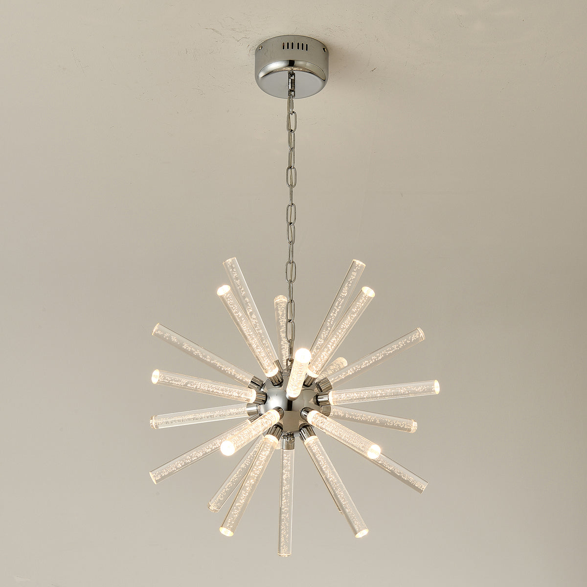 24-Light Bubble Pillar Chandelier