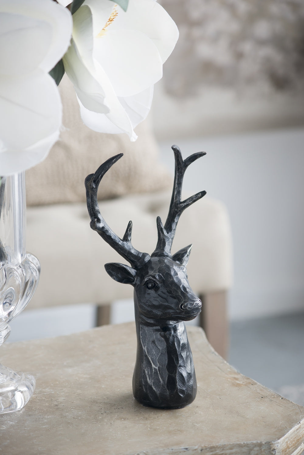6x4x11" Darby 8-Point Deer Head Statue Decor