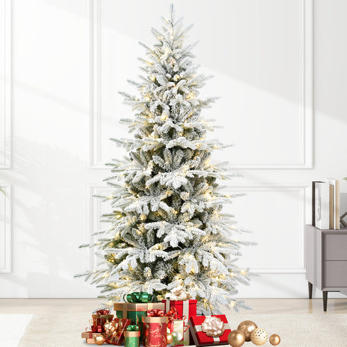 6FT PE+PVC Flocked Artificial Christmas Tree