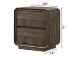 Mid-Century Flair Rounded Edges Nightstand