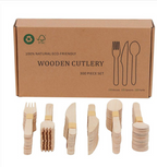 Wooden Compostable Utensils Set - 300 Pieces