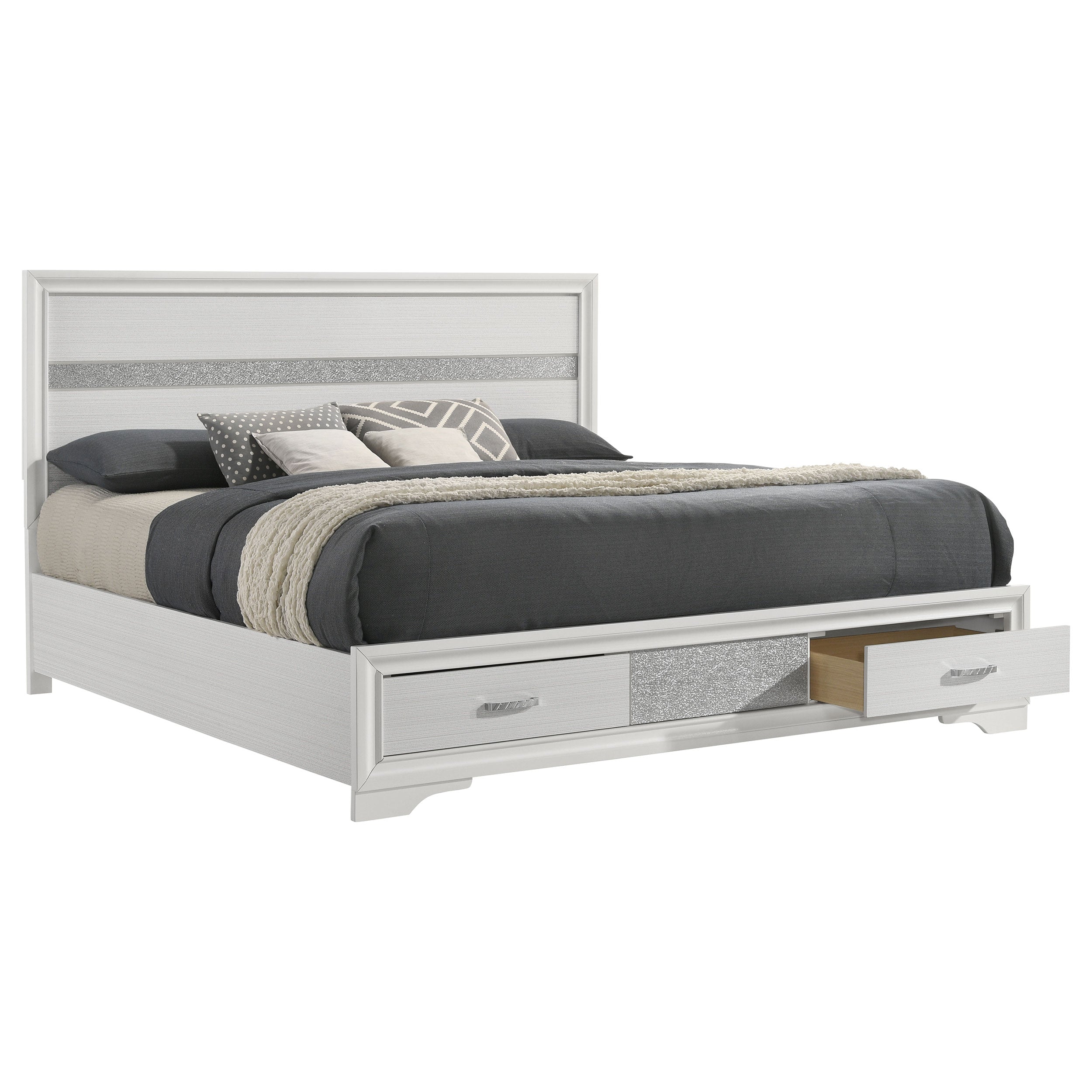 May 2-Drawer Platform Eastern King Storage Bed