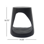 MGO Hollow Side Table, Wood-Like Texture
