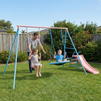 XNS107 Two Swing Set with Slide