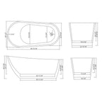67" Acrylic Freestanding Bathtub