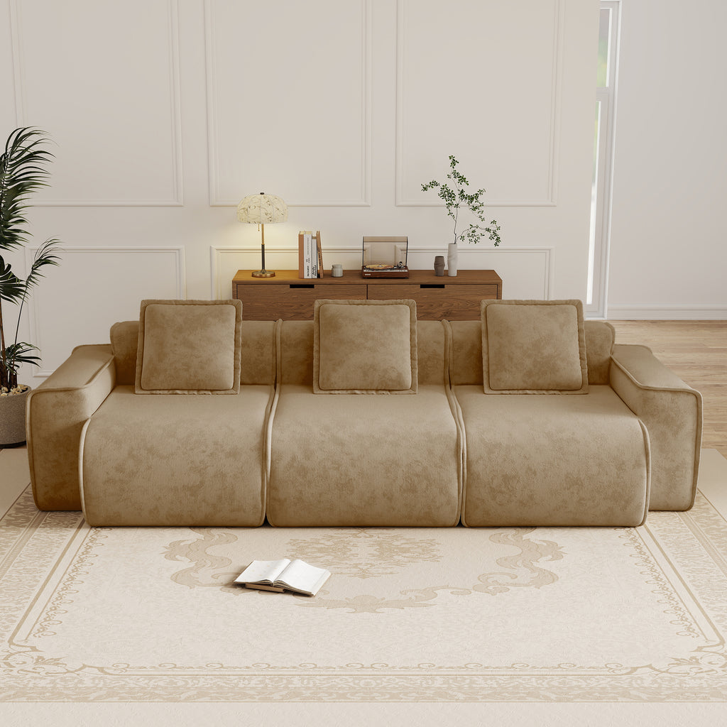 Streamlined Design Deep Seat Modular 3 Seat Sofa