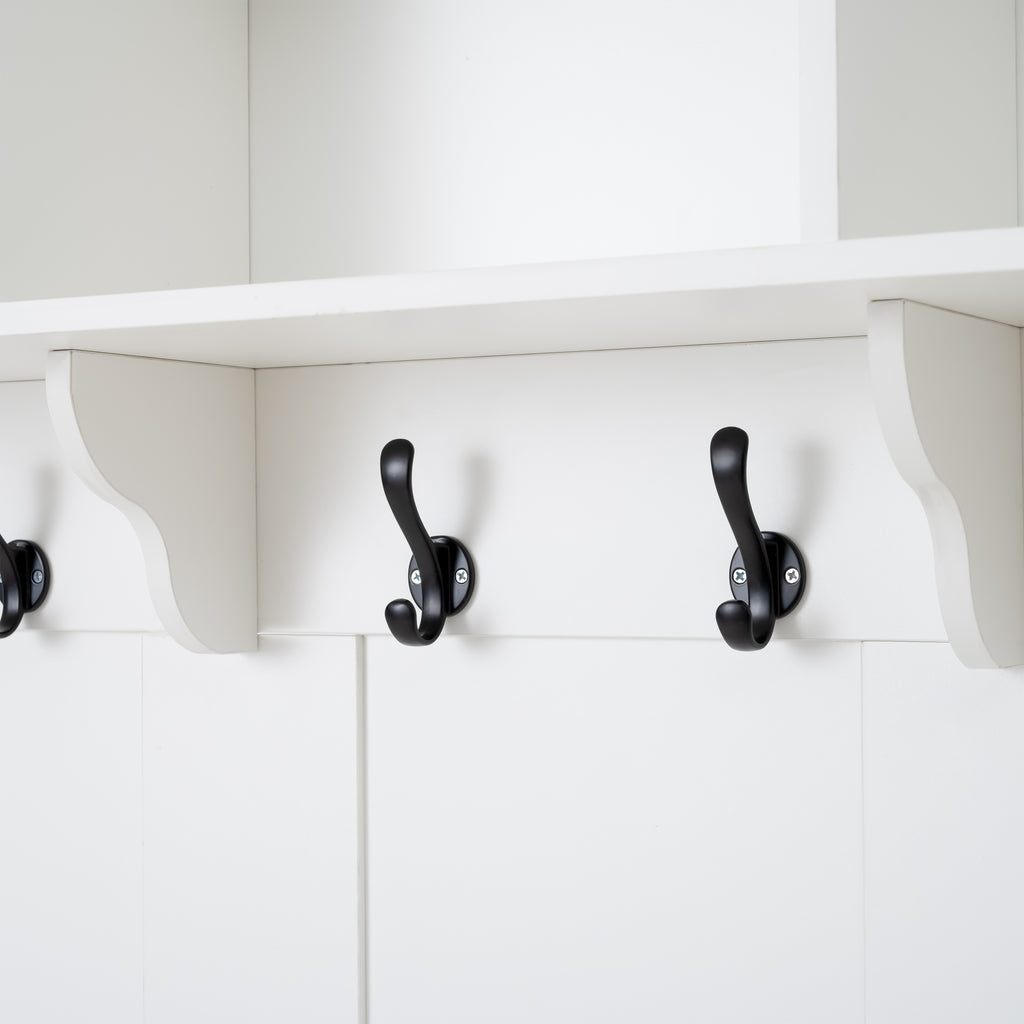 49.6" 5-in-1 Hall Tree with Bench, Shoe Storage & Open Cabinets