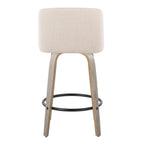 26" Contemporary Fixed Height Counter Stool with Swivel