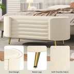 Modern Storage Ottoman Upholstered Storage Bench