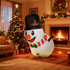 3.4' Blow-Up Outdoor Christmas Display Inflatable Hanging Snowman