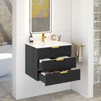 24-Inch Wall Mounted Floating Cabinet with Sink