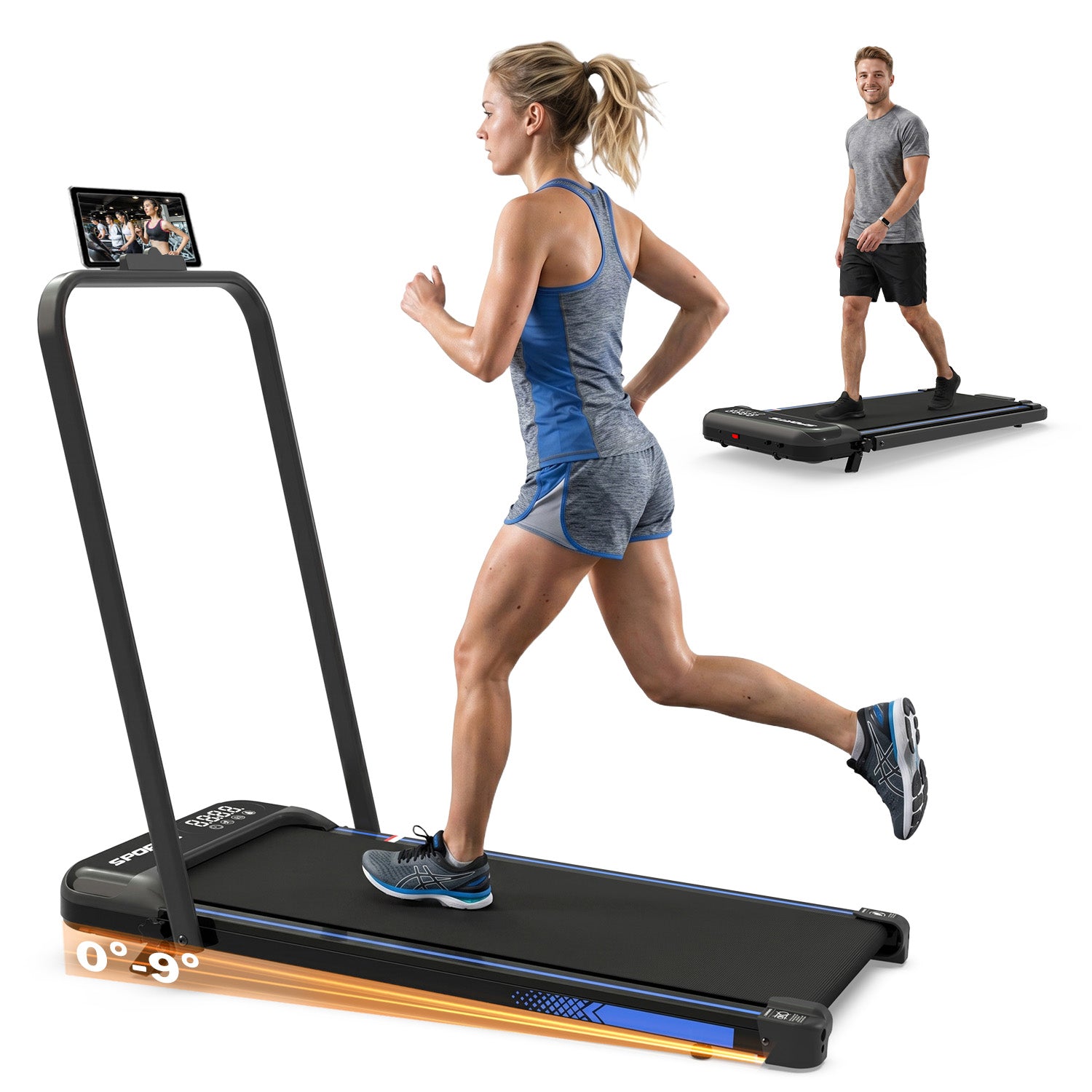 3 In 1 Under Desk Treadmill with Incline