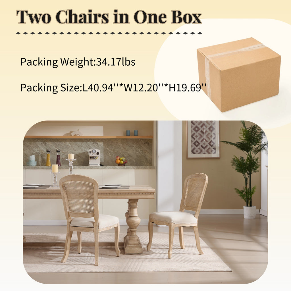 French Country Dining Chairs Set of 2