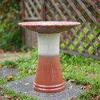 Handmade Glazed Ceramic Bird Bath