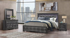 Shaker Bed with Tufted Headboard