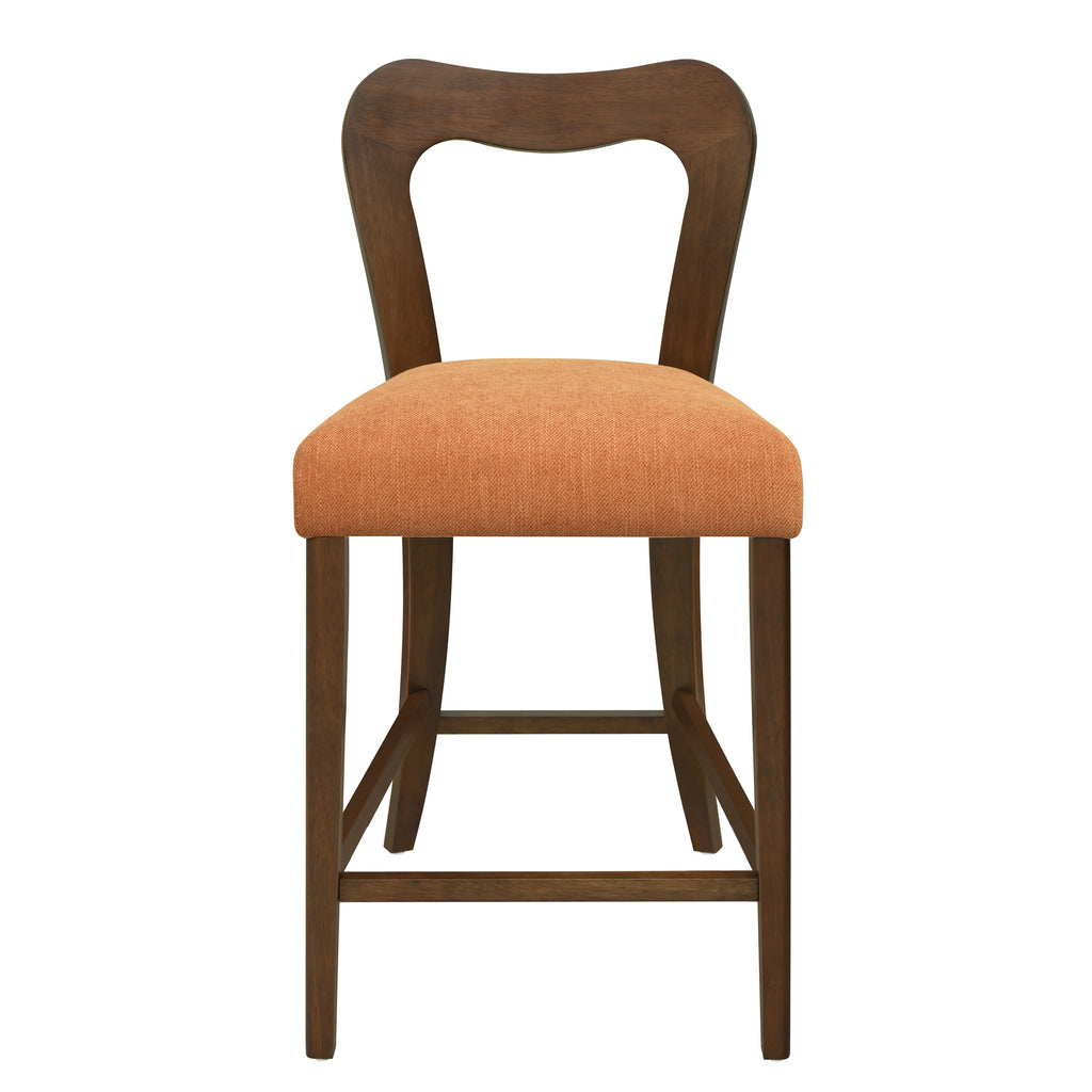Counter Stool Without Arm (Walnut + Caramel) - Set of 2