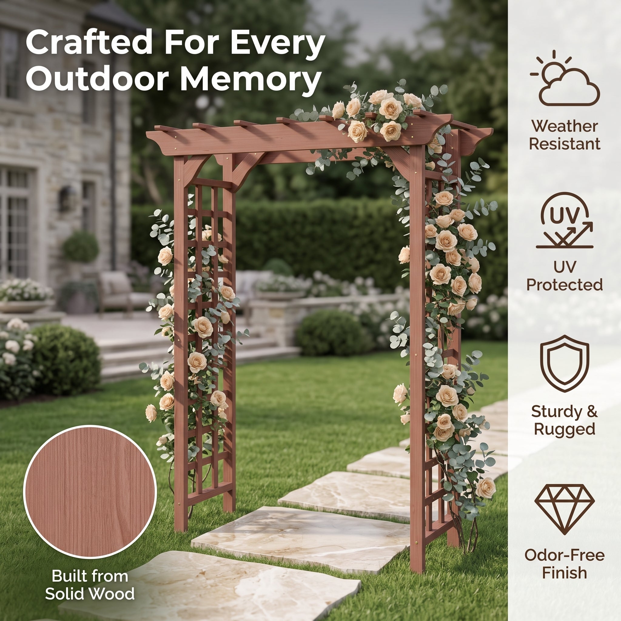 Wooden Arbor Wedding Arch for Ceremony