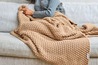 Cozy Knit Cotton Throw Blanket