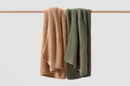 Cozy Knit Cotton Throw Blanket