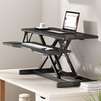 32 Inch Desk Converter, Height Adjustable Sit to Stand Riser