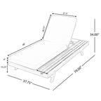 Lounge Chaise Set, Acacia Wood - Outdoor Seating