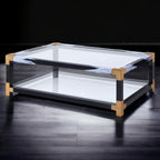 Lafty Clear Glass Coffee Table
