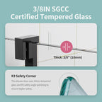 Frameless Single Sliding Soft-Close Shower Doors