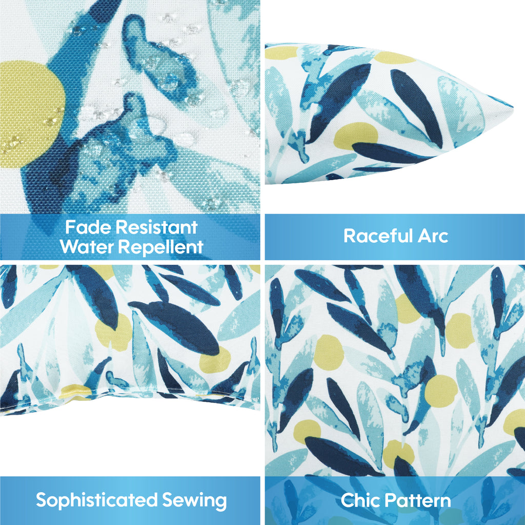 2 Pack Outdoor Pillows - Waterproof & Fade-Resistant