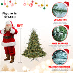 7FT Full-Shape Christmas Tree with 750 UL Lights