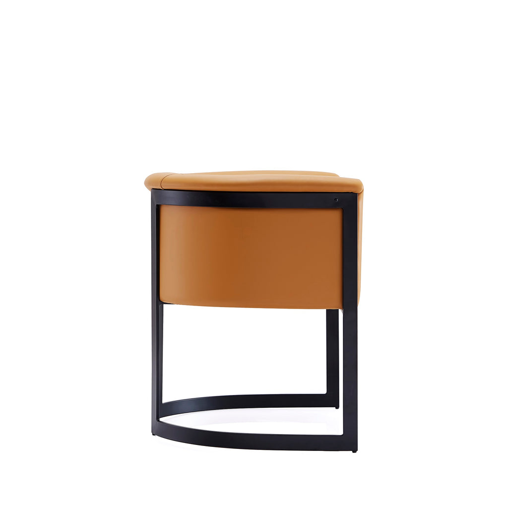 Corso Metal Vegan Leather Dining Chair in Camel