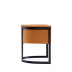Corso Metal Vegan Leather Dining Chair in Camel