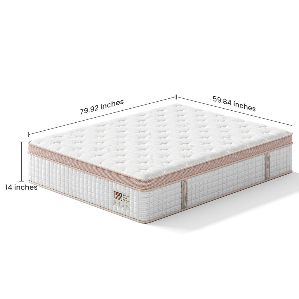 14 Inch Firm Hybrid Mattress – Queen Size