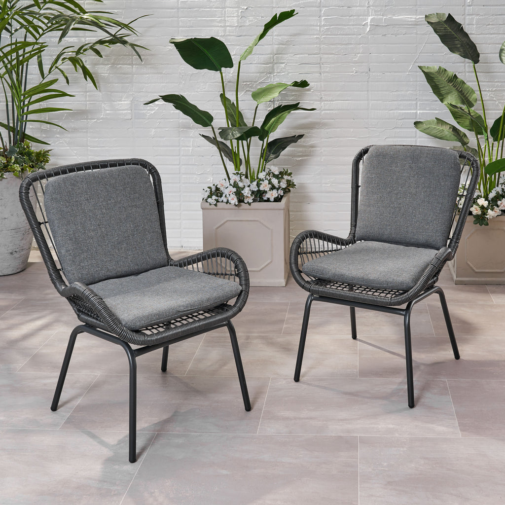 Mccaskill Patio Chair with Cushions (Set of 2)