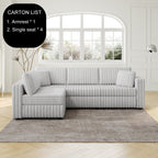 106.3" Soft L-Shaped 4-Person Sofa