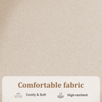 Beige Cotton-Linen Fabric Upholstered Dining Chair