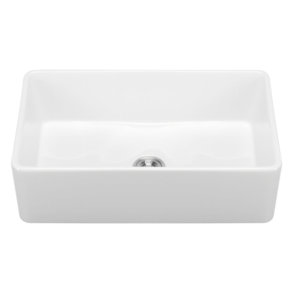 33.5x20 in Farmhouse Sink Undermount Kitchen Single Bowl Basin Fireclay