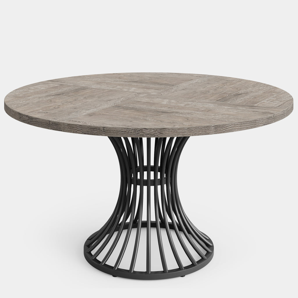 47" Farmhouse Round Dining Table for 4-6