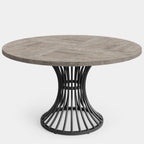 47" Farmhouse Round Dining Table for 4-6