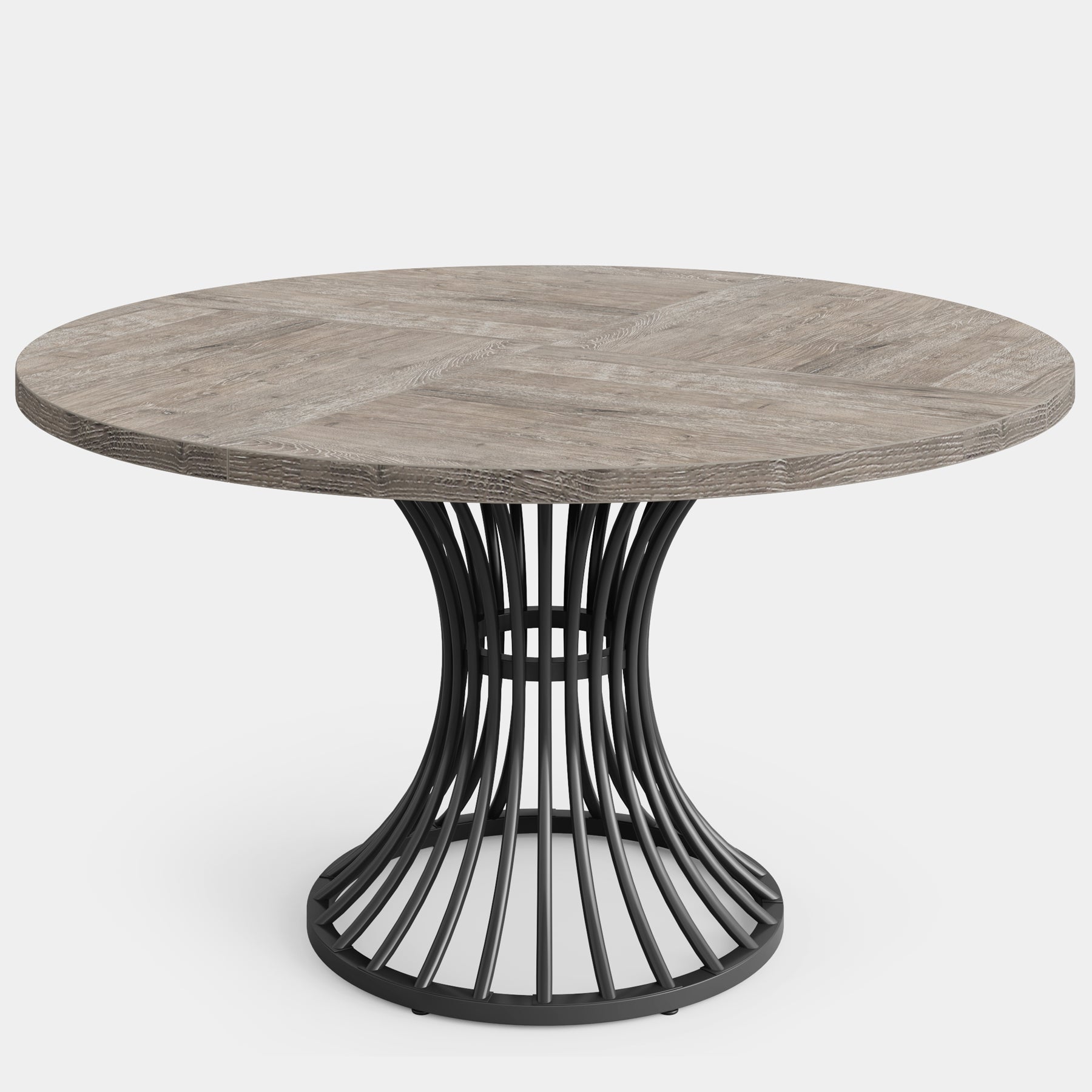 47" Farmhouse Round Dining Table for 4-6