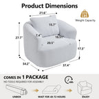 360° Swivel Round Upholstered Comfy Chair