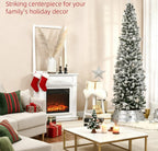 Flocked Christmas Tree with Faux Snow