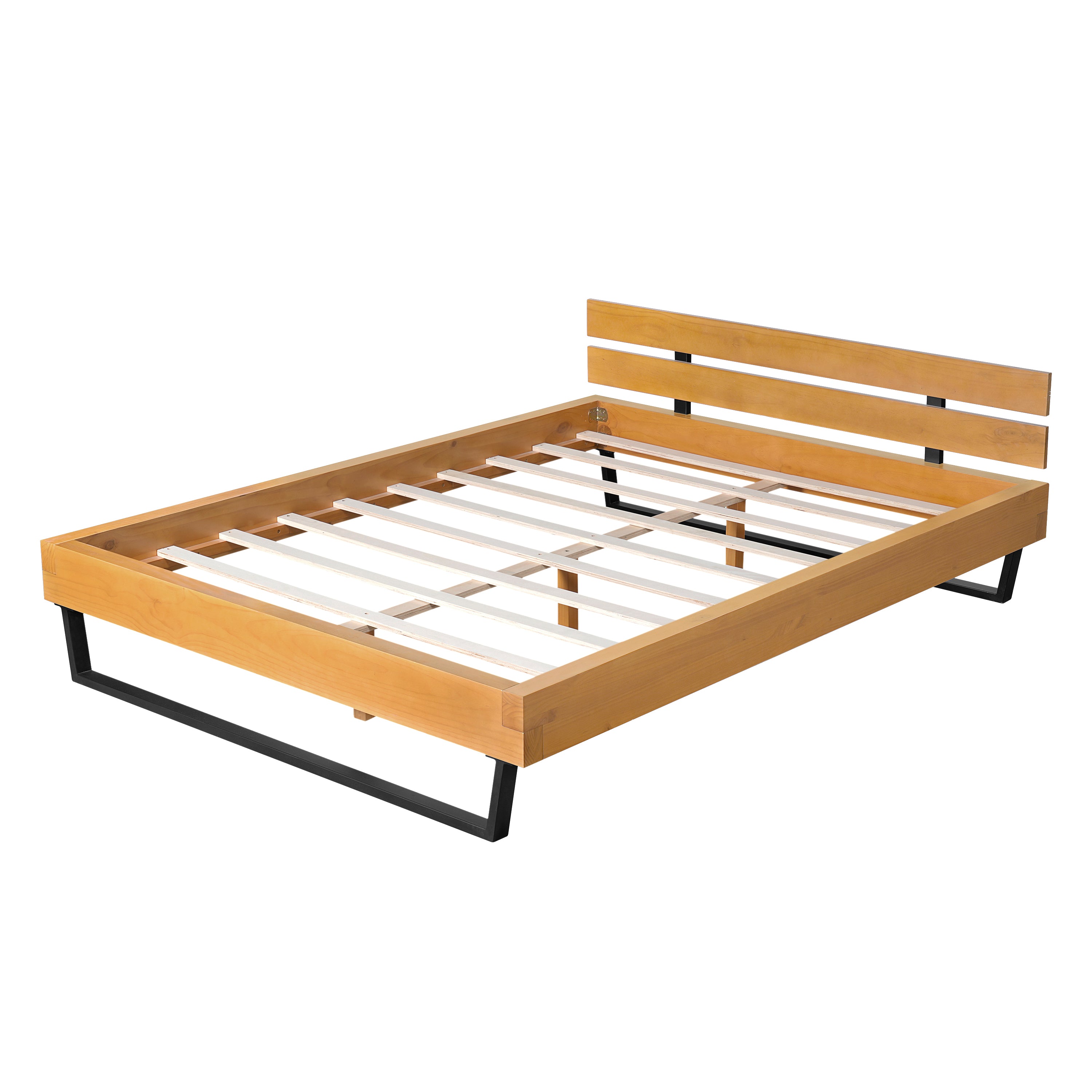 Pine Wood Bed Frame Queen Size