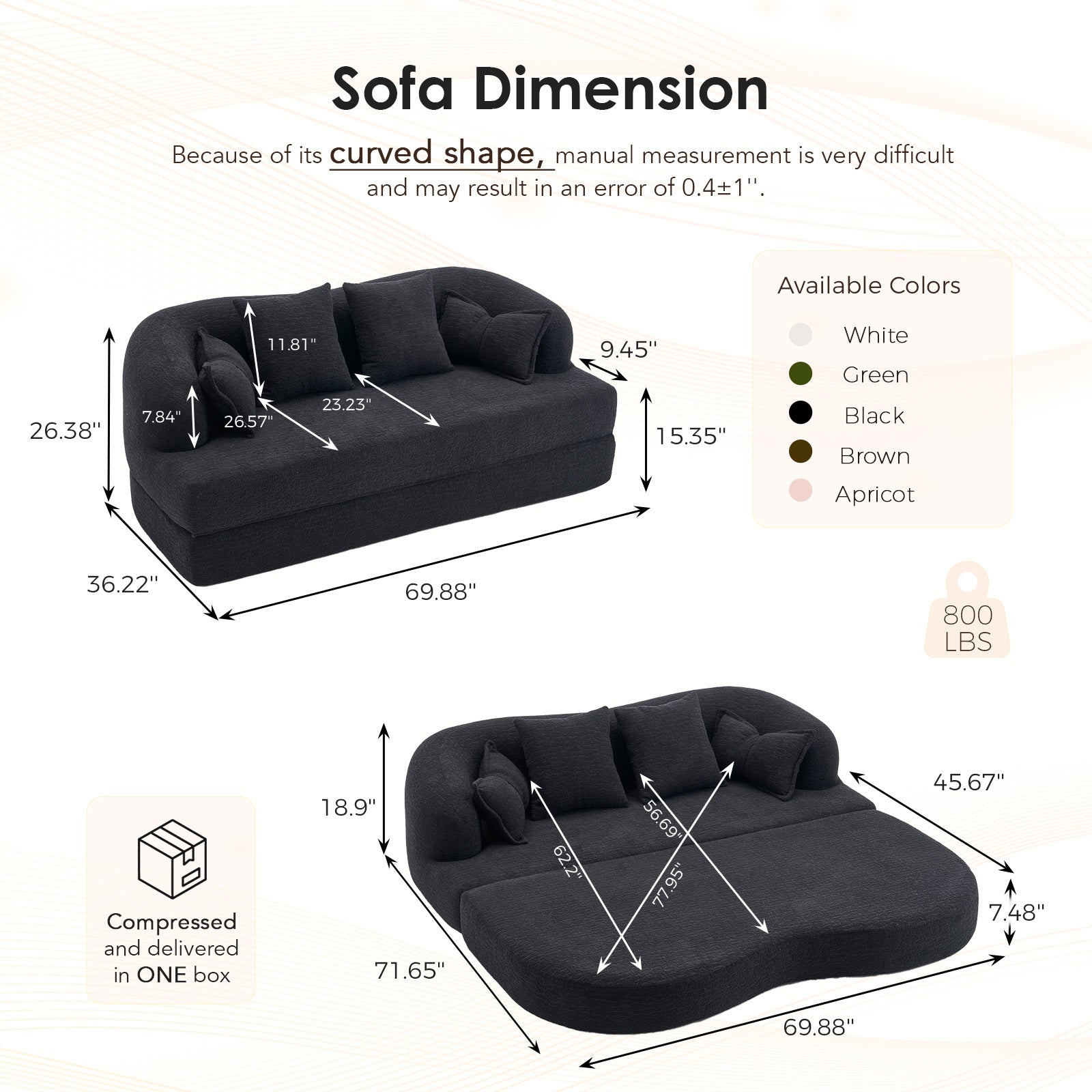 2-in-1 Foldable Sofa Bed