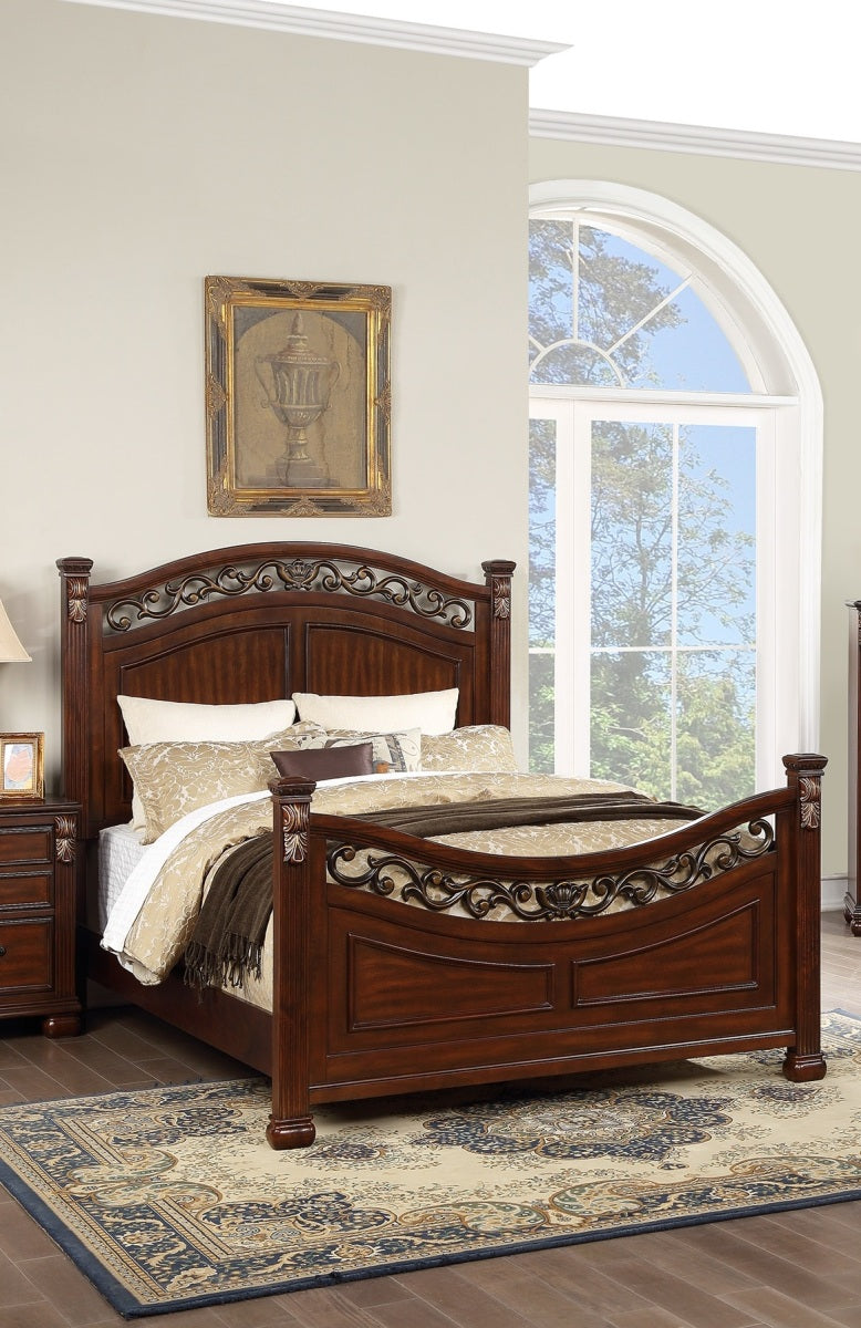 Luxurious Queen Size Bed 2x Nightstands 3pc Bedroom Set